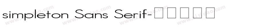 simpleton Sans Serif字体转换